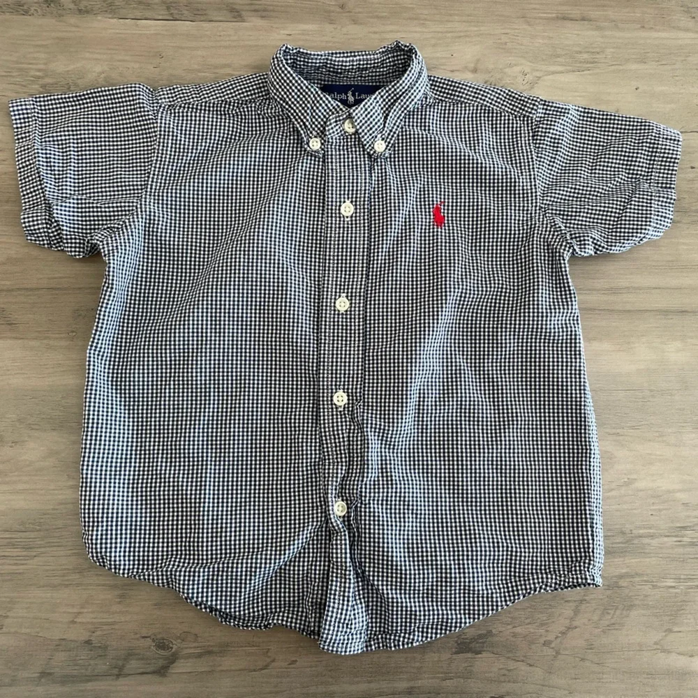 Ralph Lauren boys plaid button down size 3/3T